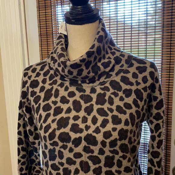 Kinross Cashmere Suede Multi Turtleneck XS NWT - Picture 2 of 5